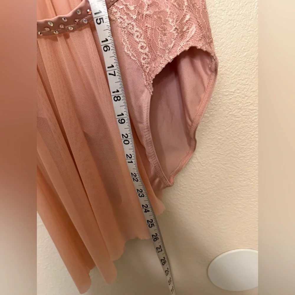 WEISSMAN Dance Costume ballet lyrical blush pink dress Just A Game 11603 LC chil